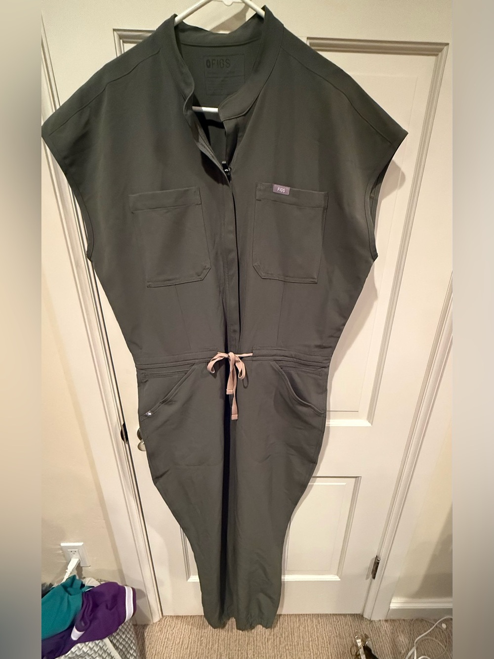 NWOT FIGS Rafaela Jogger Scrub Jumpsuit XL Moss Olive Green